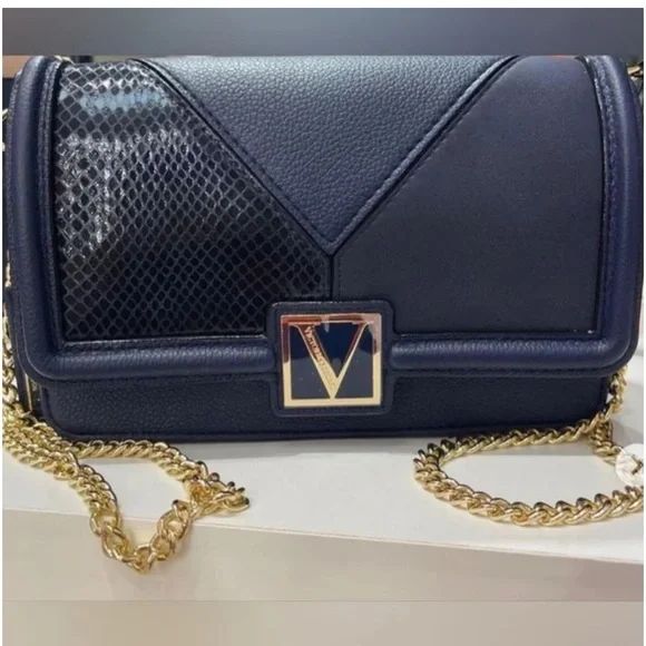 Victoria’s Secret Crossover Chain Shoulder Bag Purse Limited Edition Navy Blue - Picture 4 of 9